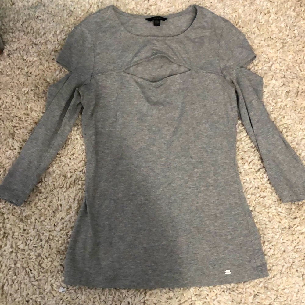 Guess 3/4 sleeve grey shirt